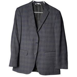 Lineage 38R Dark Grey SUIT Blue Window Panes
Regular Fit Performance Stretch